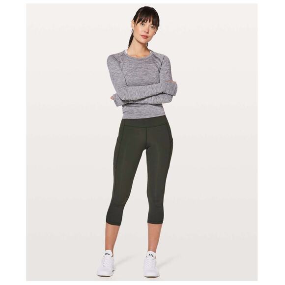 Lululemon Speed Up Crop 21'' Evergreen - Picture 1 of 7